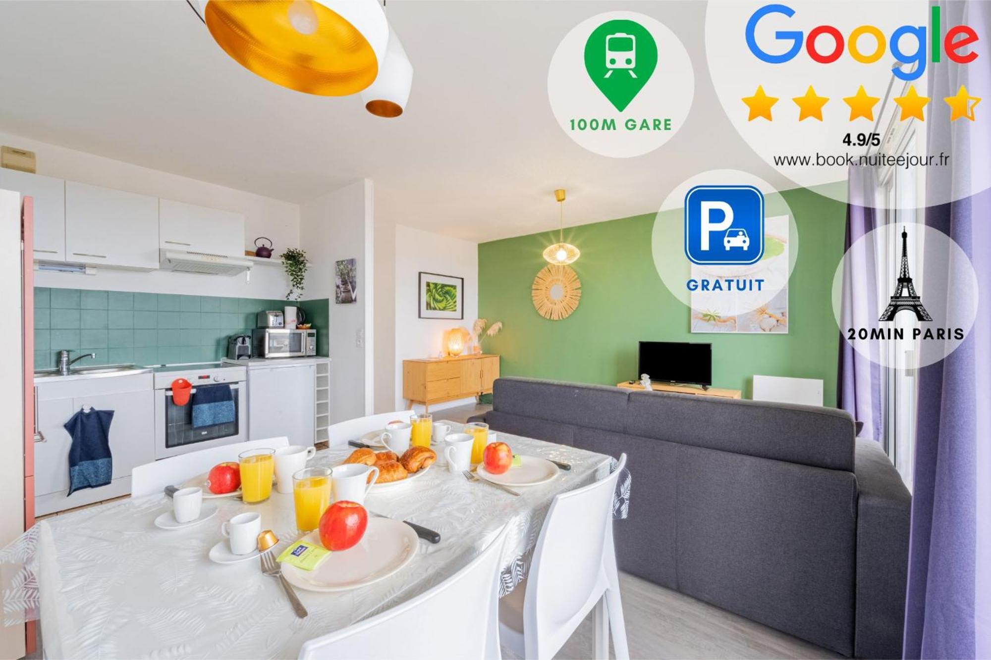 Appart'Hotel Versailles Saint Cyr L'Ecole - Gare Sncf A 100M Et Parking Prive Экстерьер фото